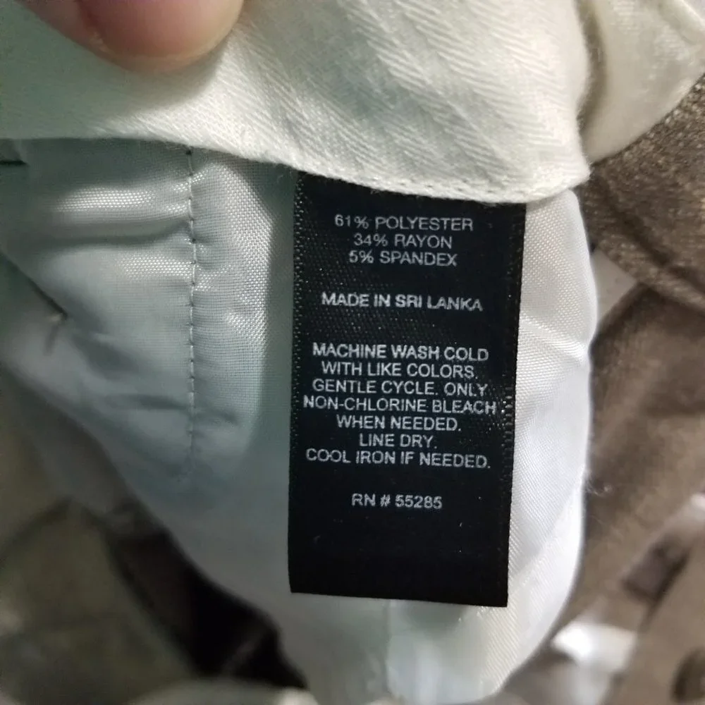 Express pants Tan and white pinstripe Size 6R - Picture 10 of 15